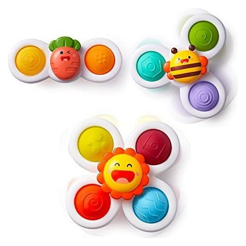 Fidget Spinner Con Ventosa Multicolor De Plastico Para Bebe