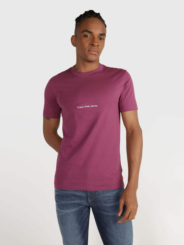 Playera Calvin Klein Color Morado De Hombre