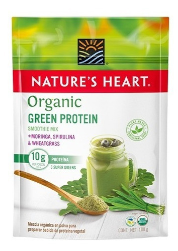 Nature's Heart Polvo Para Smoothie Green Protein 100 Gr