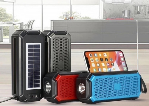 Parlante Solar Recargable Bluetooth, Radio , Lector Pendrive