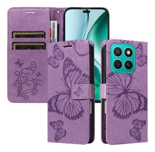 Funda Magnética Case For Honor X8c 4g De Piel Sintética Con Soporte Abatible Con Ranura Para Tarjetas, Funda A Prueba
