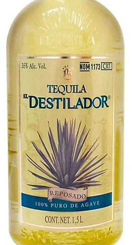 Caja De 12 Tequila El Destilador Reposado 1.5 L