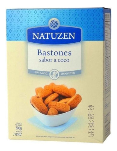 Galletitas Tipo Bastones Sabor Coco Natuzen X 200 G Sin Tacc