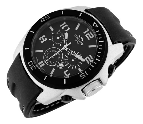 Reloj Montreal Hombre Ml868 Calendario Malla De Silicona