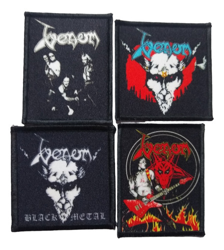 Pack 4 Parches Venom Black Metal Cronos Maniametal