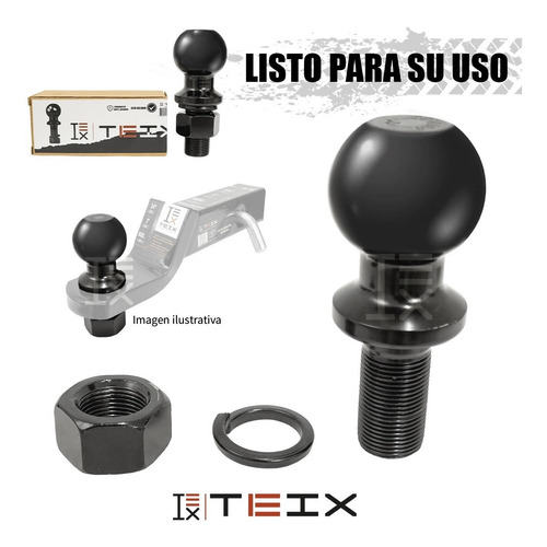 Imagen 3 de 6 de Bola Negra Cople Tiron Remolque 2 Pulgadas Arrastre 6000 Lbs