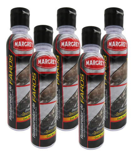 5 Restaurador Para Faros Excelente Acabado 250 Ml Margrey