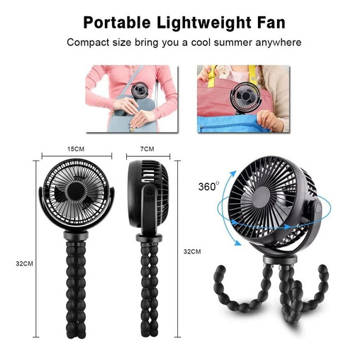 Ventilador Portátil For Cuna Y Cochecito De Bebé A
