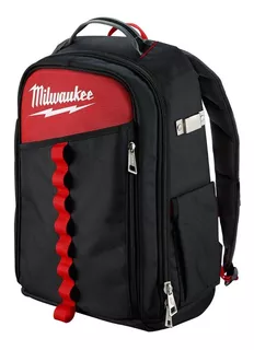 Mochila Portaherramientas Milwaukee 22 Bolsillos Reforzada Color Rojo/Negro