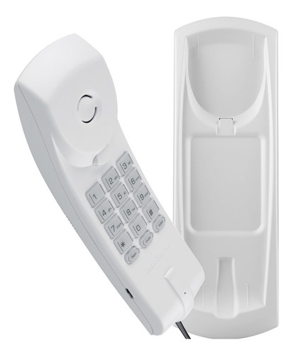 Telefone Gôndola Branco Intelbras Tc 20 Mesa Parede Com Fio