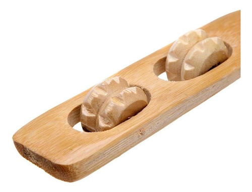 Imagem 3 de 6 de Coçador E Massageador Corpo Costas Bambu - Antistress