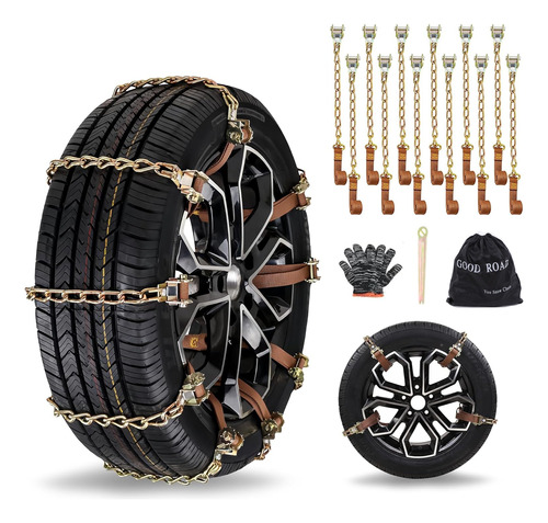 Cadena Nieve Set 10u Auto Camioneta Ajustable Acero 165-215