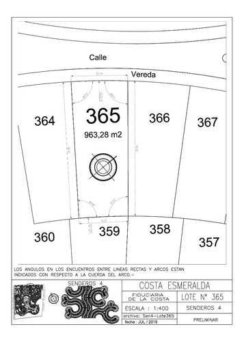 Imagen 7 de 7 de Terreno En Venta Sobre Senderos 4 - Costa Esmeralda