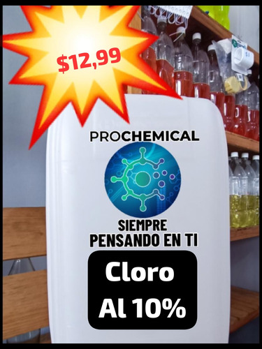 10l De Cloro Premium Al 10% 