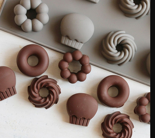 Molde Silicon Mini Donitas Chocolate Dulces