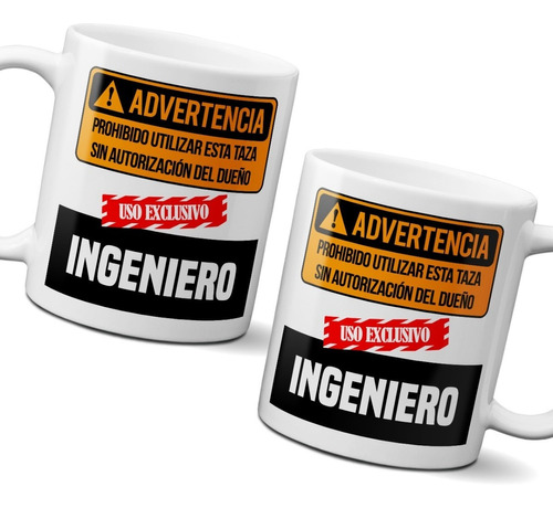 Taza 11 Onzas Advertencia Uso Exclusivo Ingeniero