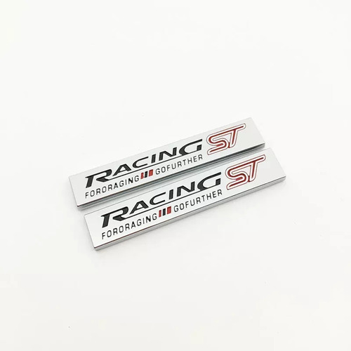 Par Emblemas Insignias Racing St Línea Deportiva Ford Metal