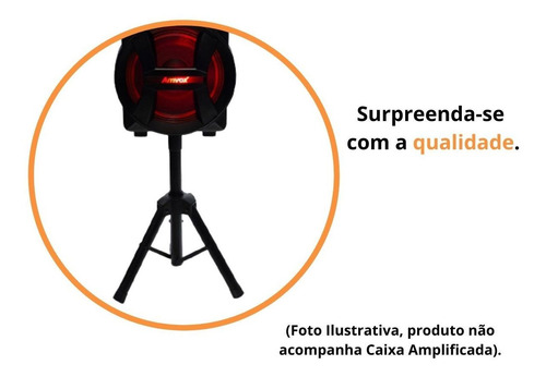 Imagem 6 de 10 de Pedestal Tripe Suporte Caixa De Som Amvox Atp001