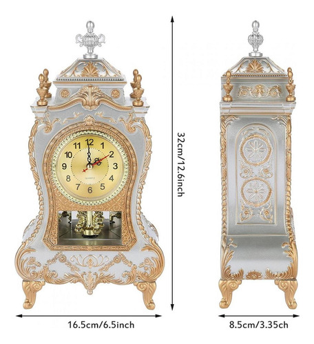 Reloj Vintage, Reloj De Mesa Vintage Estilo Europeo Antiguo