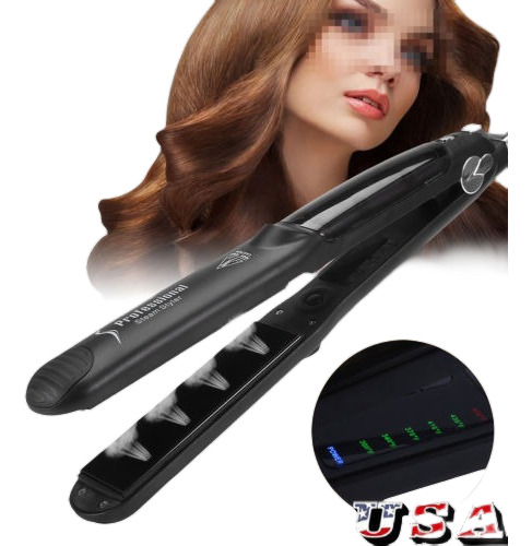 Profesional Plancha Pelo Salón Vapor Plancha Alisado Moldead