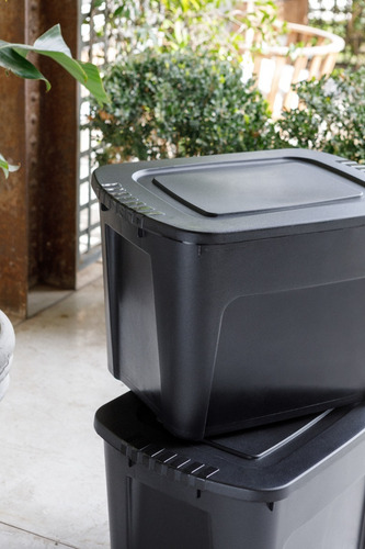 Imagen 5 de 7 de Combo 5 Cajas Organizadoras Ecobox 80 Lts +1 De Regalo Negro