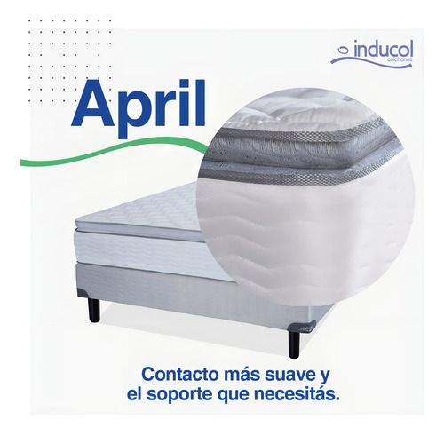 Colchón Inducol Abril Pillow 2 Plazas 140x190x024