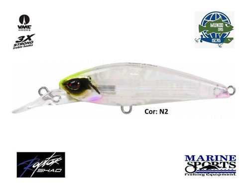 Isca Artificial Raptor Shad 70 Marine Sports, 7 cm, 8 g, color N2