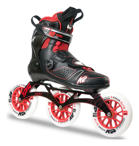 K2 Mod 125 Patines En Línea, Talla 10.5, Negro/rojo