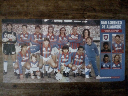 Posters San Lorenzo De Almagro Campeon Liguilla 1991 (d)