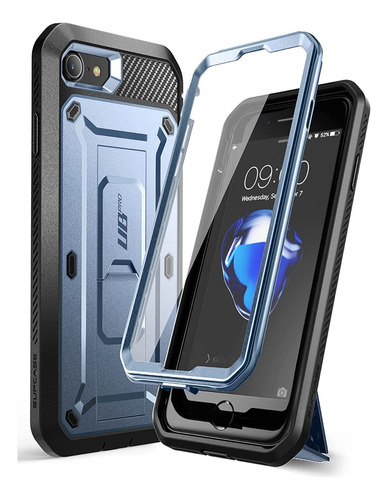 Case Supcase Para iPhone SE 2022 Protector 360° Azul
