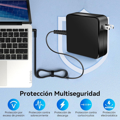Cargador Adaptador Compatible Con Lenovo 65w 20v 3.25a 4.0*1.7mm, Ac Ideapad 100 110 120 120s 310 320 330s 710s Chromebook 100s N22 N23 Yoga 710 Flex 4 5 6 Pa-14. 50-55ll Cable De Alimentación