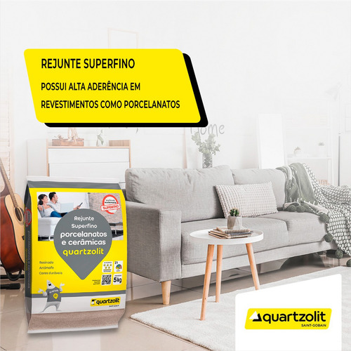 Rejunte Quartzolit Fácil De Misturar /aplicar 5kg Kit C/ 2un