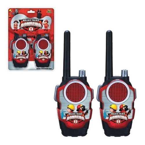 Walkie Talkie Infantil Bombeiro Rádio Comunicador