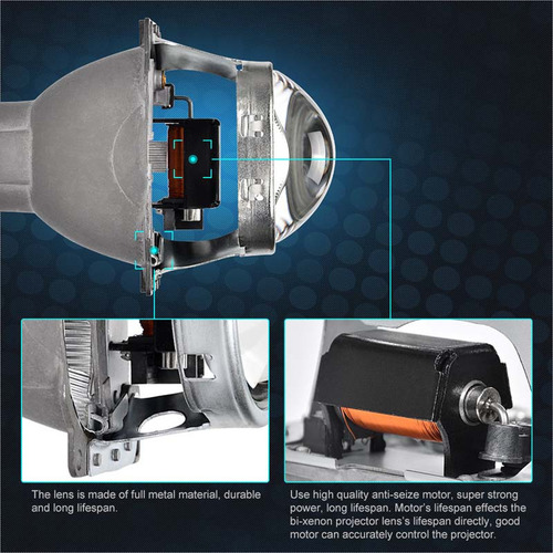 Proyector De Metal Completo Q5 H7 H7 Hid Xenon Led Bi Xenon