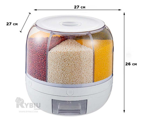 Expendedor Duro De Comida Blanco Y+regalo Ligas Para Peinar