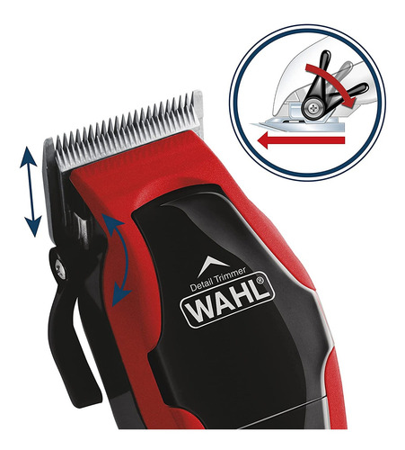 Cortadora De Cabello Wahl Clip ´n Trim Cuchillas Auto Afilables Motor Power Drive Roja 110v