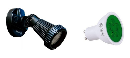 Spot Exterior  Piso Pared Techo Pvc C/ Lamp Color Led X 2 U.