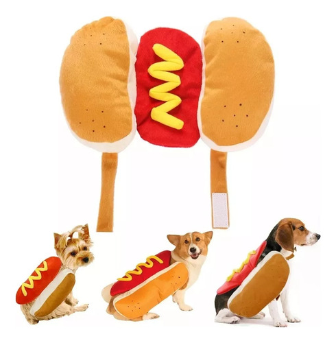 Disfraz Para Perros Hot Dog Ropa Para Perros