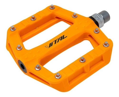 Pedales Plataforma Para Ciclismo Mtb, Bmx Ligeros Colores Color Naranja