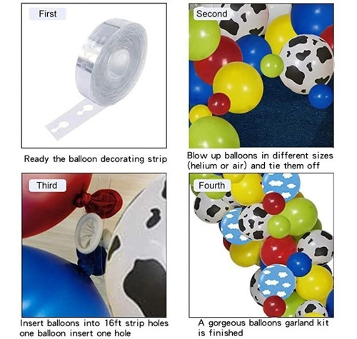 Imagen 3 de 3 de Kit Decoración Arco Globos Inspirado Toy Story O Granja