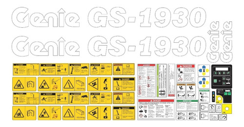 Calcomanias Para Elevador Genie Gs1930