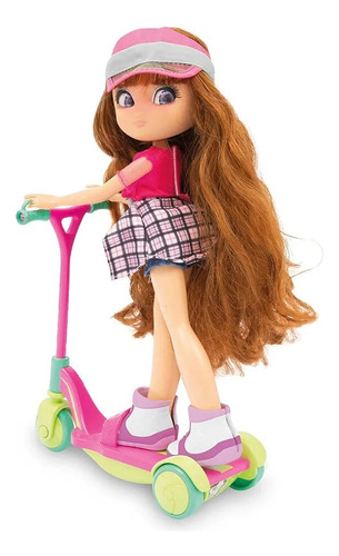 Muñeca Unique Eyes Con Scooter Light Up Sophia