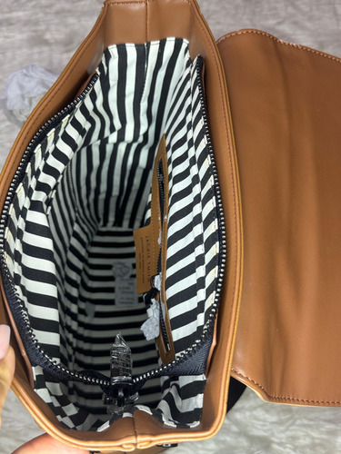 Mochila Jackie Smith Thelma Cuero Marron Marrón Claro Lisa Níquel Negro