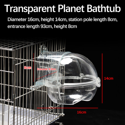 Baño For Pájaros Loro Con Dispositivo De Baño Enchufable