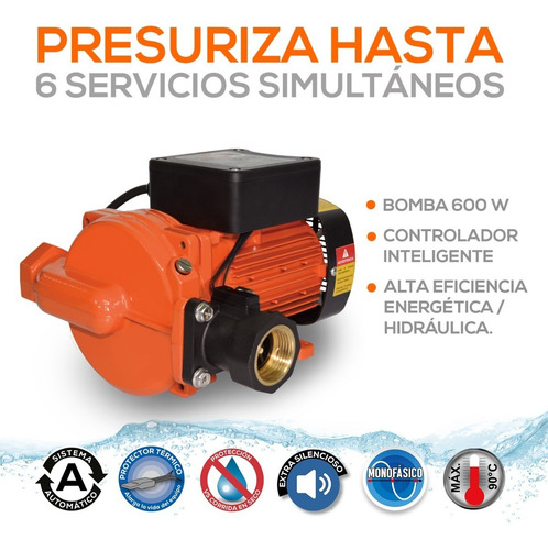 Bomba Presurizadora Evans 600 W C/ Funcionamiento Automático
