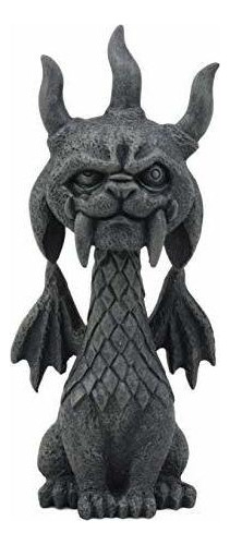 Ebros - Figura Decorativa Gótica Vikinga De Dragón Gárgol