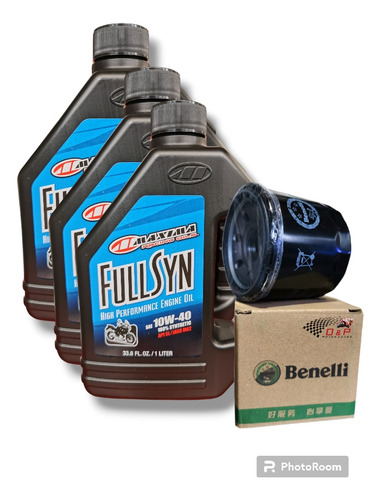 Kit Mantencion Benelli Aceite 10w40 Full Sintético + Filtro