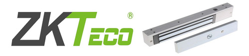 Zkteco Lm120 Chapa Magnetica 120kg Para Puertas Internas Color Gris con Soporte para puerta de cristal