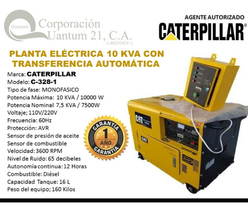 Planta Eléctrica Diesel 10 Kva Con Transferencia Automatica