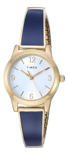 Timex Reloj Analógico De Cuarzo Azul Con Brazalete Elástico 